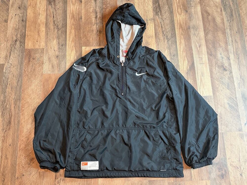 Nike Performance Lacrosse 1/2 Zip Hooded Windbreaker Jacket Men’s Medium KE15